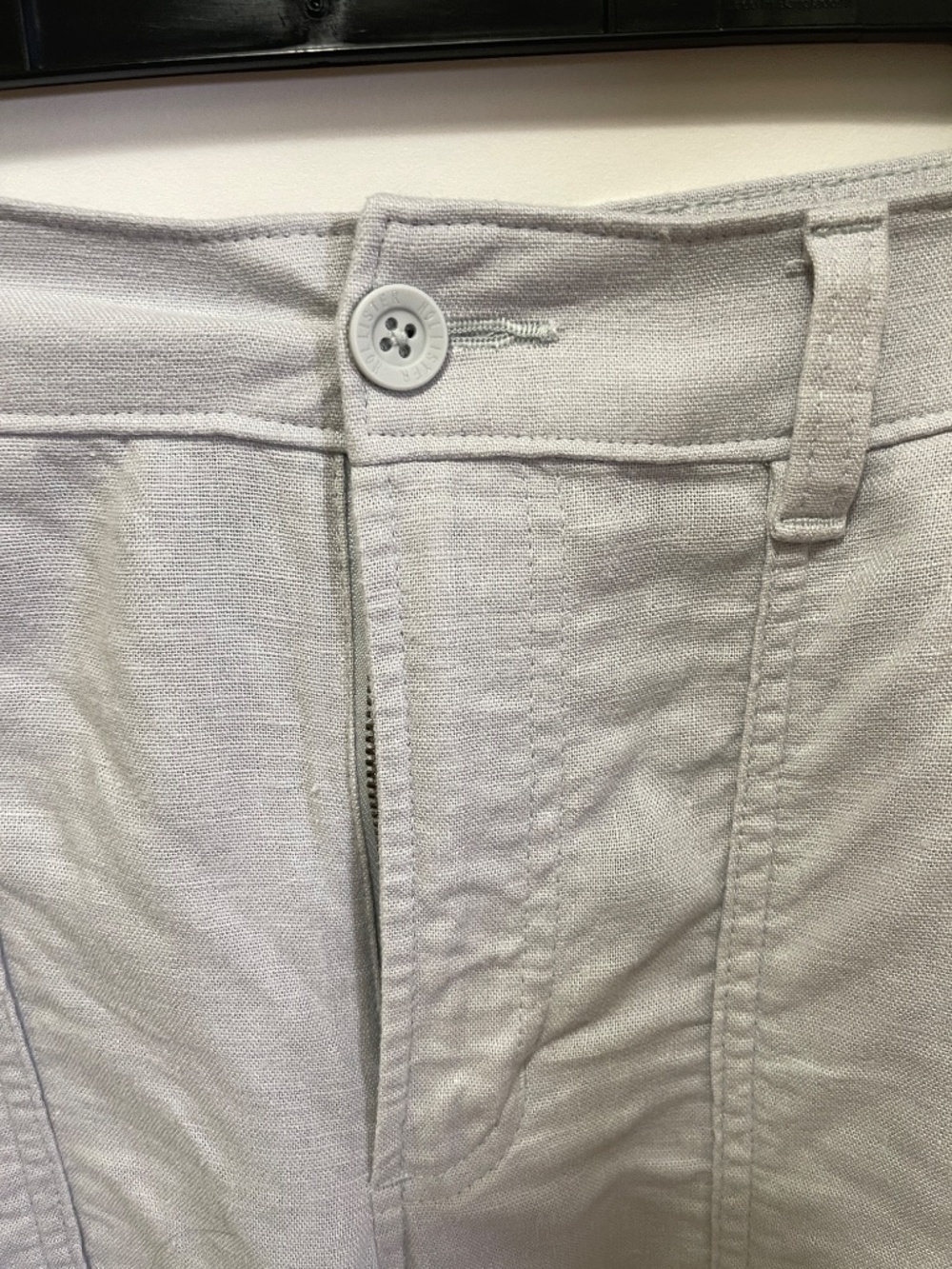 Hollister high rise casual linen light blue/gray cargo style pants women XS - Picture 5 of 7